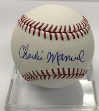 Load image into Gallery viewer, Charlie Manuel Autographed Baseball Major League Rawlings Philadelphia MLB JSA