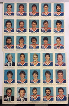 Load image into Gallery viewer, 1984 Red Rooster Team Set 2 Pages Edmonton Oilers NHL Hockey 4 Wayne Gretzky +