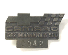 Load image into Gallery viewer, 1982 Indianapolis 500 Media Press Pin Camaro Chevy Vintage Race Car Racing