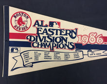 Load image into Gallery viewer, 1986 Boston Red Sox Eastern Division Champions Baseball Scroll Pennant MLB