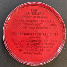 Load image into Gallery viewer, 1963 Nalley's Potato Chips CFL Football Token Plastic Coin #125 Earl Lunsford