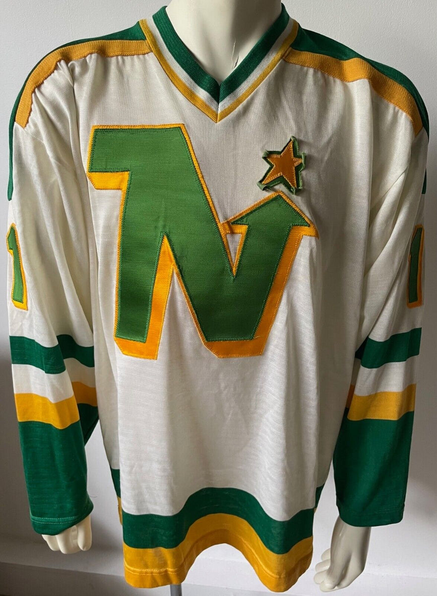Yellow North Stars Hockey Jersey Men's Minnesota North Stars Mike