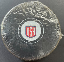 Load image into Gallery viewer, Patrick Kane Autographed American Team USA Hockey Puck Signed Frameworth COA