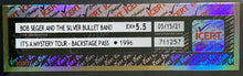 Load image into Gallery viewer, 1996 Bob Seger Its A Mystery Tour Vintage Backstage Pass Authenticated icert 5.5