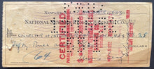 Load image into Gallery viewer, 1952 National New York Bank cheque/check Signed Moe Berg MLB Catcher + WWII Spy
