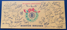 Load image into Gallery viewer, 1987-88 Boston Bruins Team Facsimile Signatures Christmas Card NHL Hockey VTG