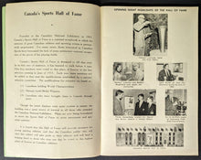 Load image into Gallery viewer, 1956 Canada Sports Hall Of Fame Souvenir Programme Vintage Canadian Publication