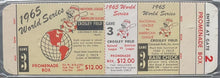 Load image into Gallery viewer, 1965 World Series Game 3 Proof / Phantom Ticket Cincinnati Reds MLB PSA EX 5