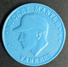 Load image into Gallery viewer, 1960s Mickey Mantle Armour Coin Light Blue New York Yankees Baseball MLB COA