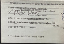 Load image into Gallery viewer, 1986 Chuck Berry Signed Detroit Renaissance Ceter Concert Contract Rock&Roll LOA