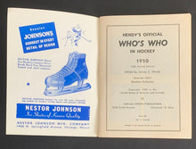 Load image into Gallery viewer, 1950 Hendy Hockey Guide Book Vintage NHL Sid Abel Detroit Red Wings Front Cover
