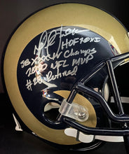 Load image into Gallery viewer, Marshall Faulk Autographed St Louis Rams Football Helmet Signed NFL Fanatics