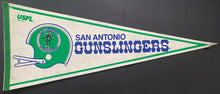 Load image into Gallery viewer, 1982 USFL Football San Antonio Gunslingers Full Size Pennant Rare