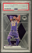 Load image into Gallery viewer, 2019 Panini Mosaic #8 LeBron James PSA GEM MT 10 Lakers NBA Basketball Heat Cavs