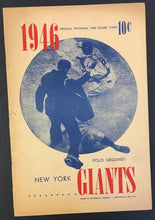 Load image into Gallery viewer, 1946 New York Giants Baseball Program Polo Grounds vs. Philadelphia Phillies MLB