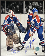 Load image into Gallery viewer, Grant Fuhr Mark Messier Dual Autographed Signed Oilers NHL Hockey Photo AJ COA