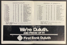Load image into Gallery viewer, 1985 Vintage NCAA Hockey Program Minnesota Gophers Duluth Bulldogs Brett Hull