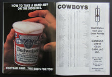 Load image into Gallery viewer, 1984 Rich Stadium NFL Program Buffalo Bills vs Dallas Cowboys Jack Kemp