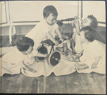 Load image into Gallery viewer, 1936 Dionne Quints Picture Album Wearing Hockey Jersey Image Vintage Antique