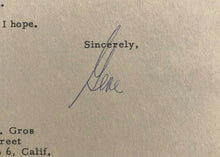 Load image into Gallery viewer, 1960 Boxing Letter Signed Gene Tunney on Personal Letterhead Autographed Vintage