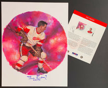 Load image into Gallery viewer, 2004 Canada Post NHL All Stars Lithograph & Stamp Set Signed By Ted Lindsay