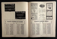 Load image into Gallery viewer, 1949 Chicago Stadium Hockey Program New York Rangers vs Chicago Blackhawks NHL