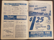 Load image into Gallery viewer, 1951 Maple Leaf Gardens NHL Program Leafs Rangers Signed Lineup John McCormack