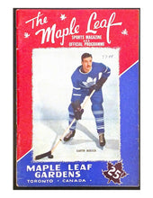 Load image into Gallery viewer, 1955 OHA Hockey Program Hamilton Tigers vs Toronto Marlboros Garth Boesch Cover