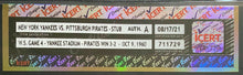 Load image into Gallery viewer, 1960 World Series Ticket Game 4 Yankee Stadium Yankees Pirates iCert Authentic