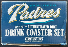 Load image into Gallery viewer, San Diego Padres Drink Coaster Set Petco Park MLB Authenticated On-Field Dirt