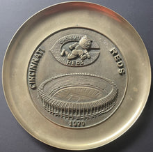 Load image into Gallery viewer, 1970 Cincinnati Reds Riverfront Stadium Brass Plate MLB Baseball Team Embossed