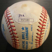 Load image into Gallery viewer, Roberto + Sandy Alomar Signed Bobby Brown Baseball Autographed MLB HOFer JSA COA