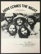 Load image into Gallery viewer, 1968 Here Comes The Night The Beach Boys Brian Wilson Sheet Music