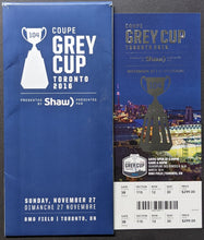 Load image into Gallery viewer, 2016 Grey Cup CFL Football Ticket + Envelope BMO Field Redblacks v Stampeders