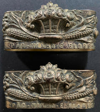Load image into Gallery viewer, Napkin Rings Portugal Vintage Pair 833 Silver Raised Relief Image Antique