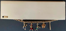 Load image into Gallery viewer, Vintage Baseball Novelty Charm Bracelet c1950 + Original Backing Board Sports