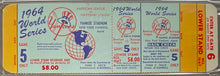 Load image into Gallery viewer, 1964 World Series Game 5 Full Proof Ticket MLB Cardinals vs NY Yankees PSA 7