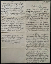 Load image into Gallery viewer, Howie Morenz 7 Page Handwritten Letter Hockey Content Montreal Canadiens JSA