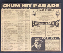Load image into Gallery viewer, 1968 Chum Chart Radio Survey Toronto Record Music Englebert Humperdinck Diamond