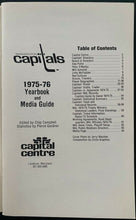 Load image into Gallery viewer, 1975-76 Washington Capitals 2nd Year NHL Hockey Media Guide Vintage Yearbook