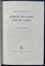 Load image into Gallery viewer, Autographed Arthur M. Schlesinger "Robert Kennedy and His Times" Book Signed JSA