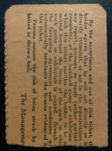 Load image into Gallery viewer, 1940 Vintage MLB Baseball Boston Bees Braves Grandstand Ticket Stub Bee Hive