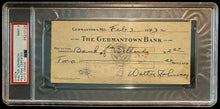Load image into Gallery viewer, 1943 MLB Baseball HOFer Signed Check Walter Johnson Autographed Cheque PSA 9