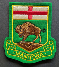 Load image into Gallery viewer, 1950s Province Of Manitoba Coat of Arms Felt Patch Original Packaging Vintage