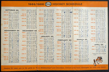Load image into Gallery viewer, 1965-1966 NHL Hockey Esso Vintage Imperial Oil Fold Out Pocket Schedule