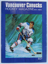 Load image into Gallery viewer, 1968-1969 NHL Program Vancouver Canucks vs Maple Leafs Signed Imlach Keon + More