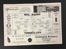 Load image into Gallery viewer, 1960 Football Soccer Program Real Madrid European Cup Champions Vs Toronto