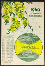 Load image into Gallery viewer, 1960 Multi Signed Spring Training MLB Program x14 Mathews Yankees vs Braves JSA