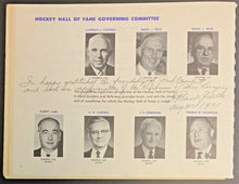 Load image into Gallery viewer, 1971-72 Frank Selke Signed + Inscribed NHL Hockey Hall Of Fame Yearbook JSA LOA