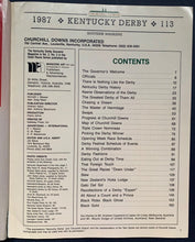 Load image into Gallery viewer, 1987 113th Kentucky Derby Program Vintage Magazine Churchill Downs Alysheba